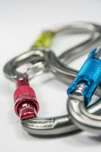 Line of carabiners